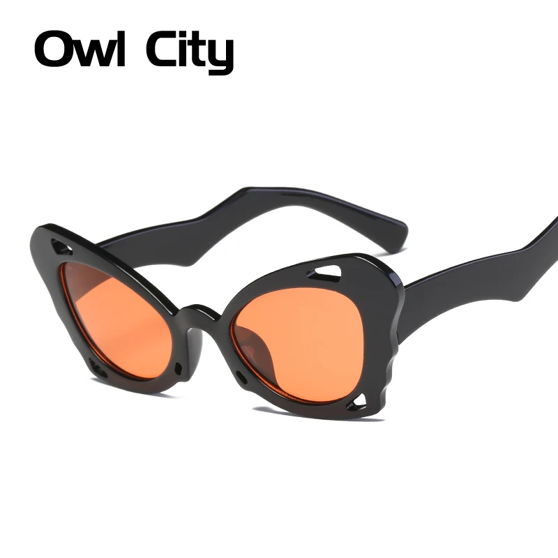 Роскошные брендовые дизайнерские женские ретро солнцезащитные очки кошачий