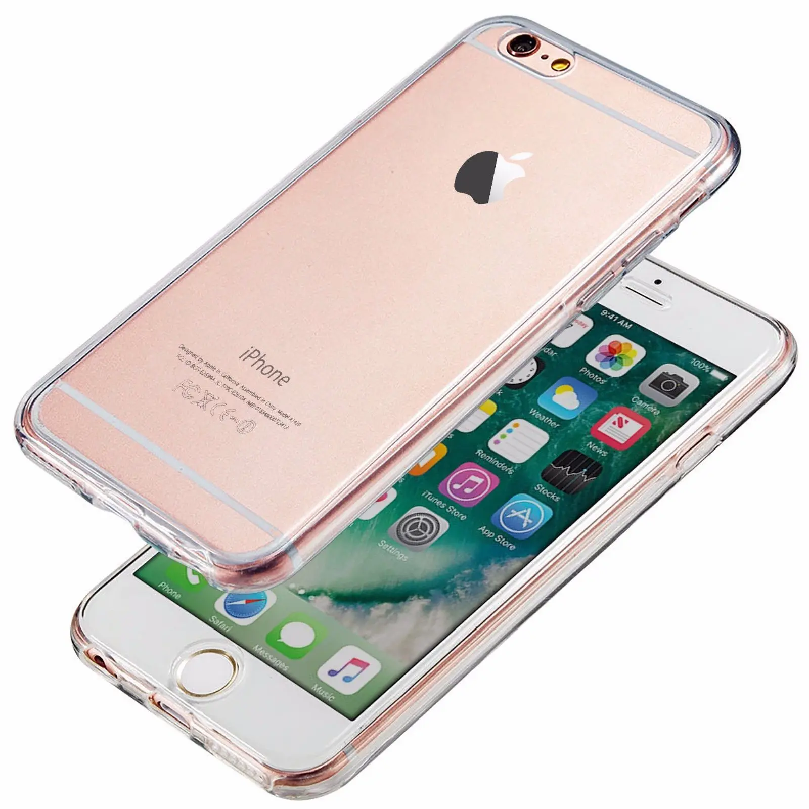 Мягкий чехол для X Iphone 6 6s 7 8 Plus противоударный 360 Полный протектор Передняя Задняя