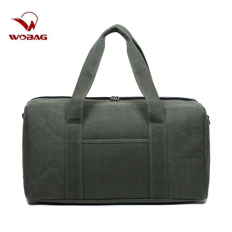 Wobag Men Travel Bags Hand Luggage Casual Travel Duffle Bag Women Big Sports Gym Bag Canvas Weekend Ocernight Bag