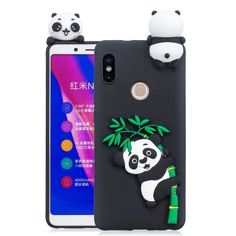 Мягкий чехол из ТПУ с 3D рисунком панды и единорога для Xiaomi Mi 9T A1 A2 Lite Redmi Note 7 6 5 Pro 4 4X