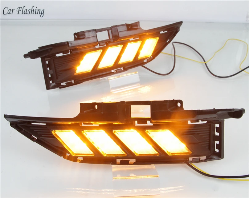 Car Flashing 1 Set LED Daytime Running Light turn DRL signal Lamp For Hyundai ENCINO 2018 2019 2020 fog lamp cover daylight | Автомобили и