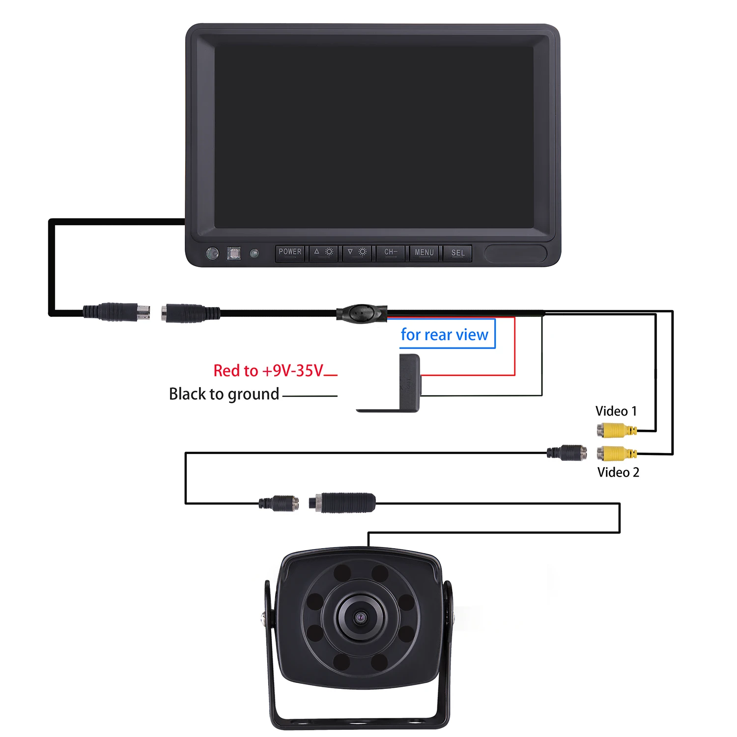 SWM 7 &quot ips камера Dashcam DVR для грузовика автобуса 1080 P монитор ночного видения