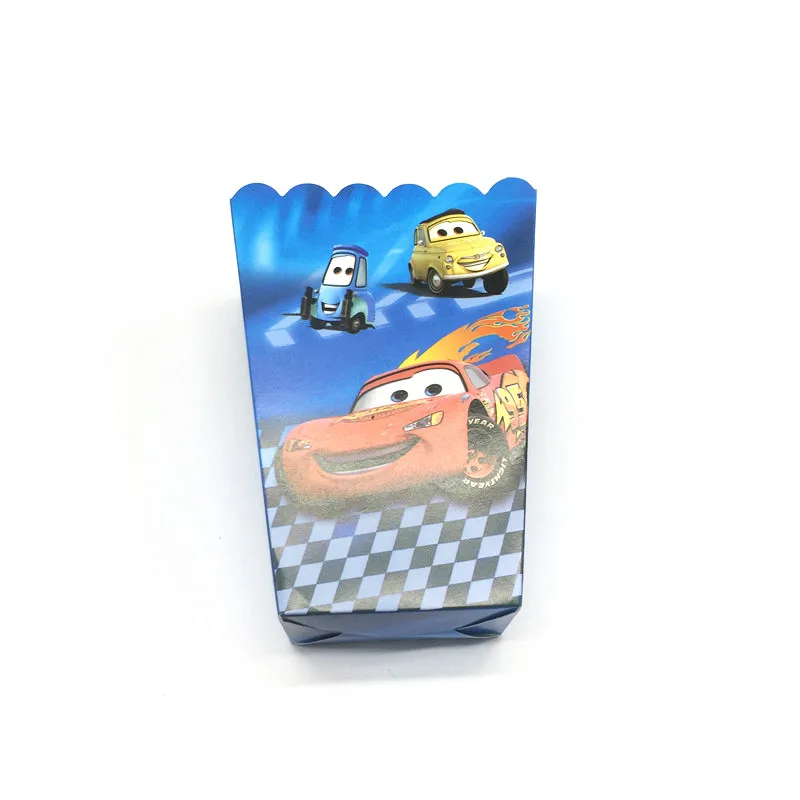 Popcorn Box-6pcs Одноразовая Милая мультяшная коробка для конфет McQueen с изображением динозавров, Тачек, семейные вечерние коробки для дня рождения, поставка украшений для вечеринок - Цвет: Popcorn Box-6pcs