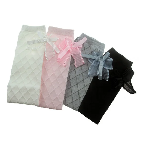 Детские хлопковые колготки для девочек до колена с бантом школы 1 7 лет Лидер