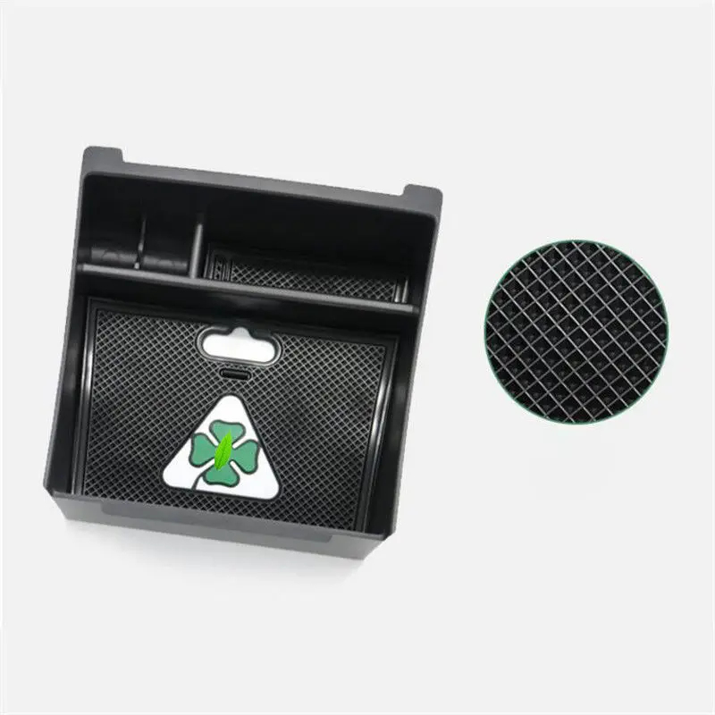 1pcs Pcmos 1 шт. Автомобильная центральная консоль подлокотник коробка для хранения Чехол держатель для Alfa Romeo Giulia внутренние части подлокотники черный - Название цвета: 1pcs