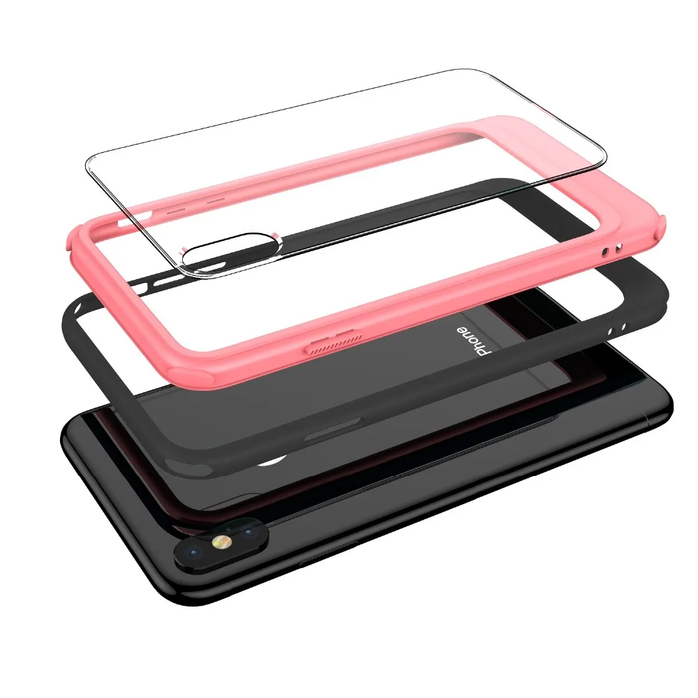 Tough TPU Anti-Knock Protetive Fitted Transparent iphone Case For 7/8 Plus X XS XR MAX Color Clash In Ten | Мобильные телефоны и