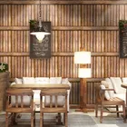 3D обои в стиле ретро, дерево, зерно, полоса, настенная наклейка, гостиная, кабинет, столовая, фон, Настенный декор, ПВХ, водонепроницаемая настенная бумага