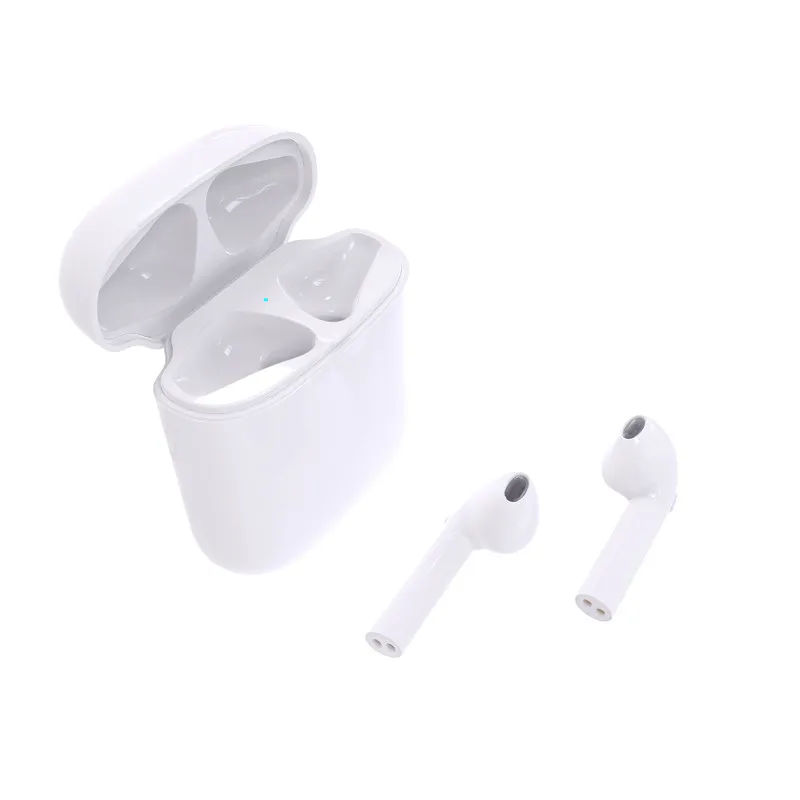 RAVI мини Двойные Bluetooth наушники беспроводные наушники для телефона Близнецы наушники для Apple iPhone 5S 7 Xiaomi huawei наушники гарнитура - Цвет: White headphones