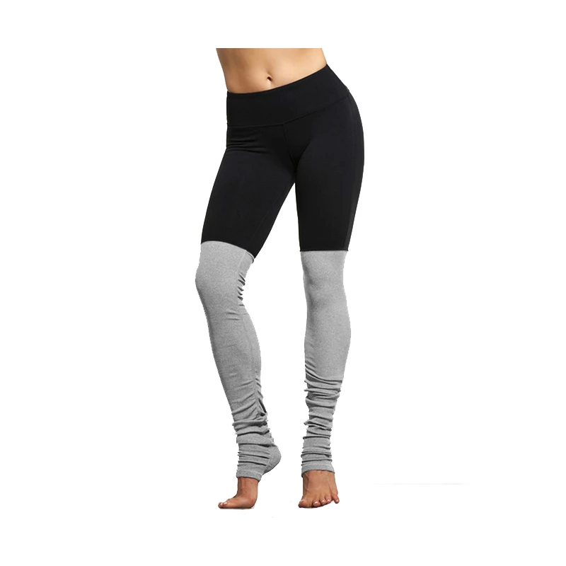 Лоскутные леггинсы женщины Высокая талия узкие штаны для йоги эластичные