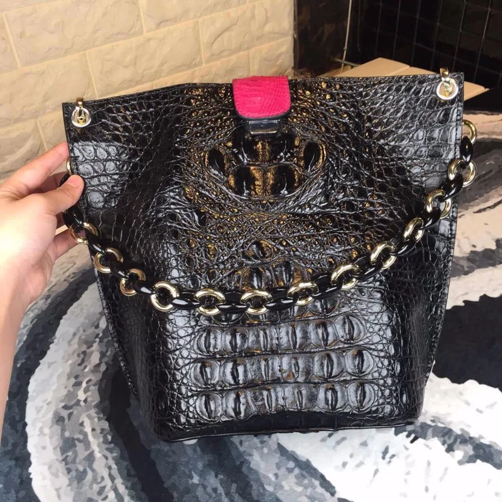 Модная дизайнерская натуральная крокодиловая кожа аллигатора Женская