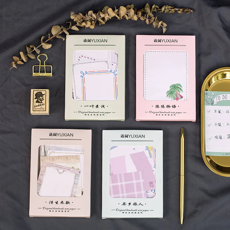 100 шт. свежее/ретро Сообщение винтажная клейкая бумага для заметок заметки