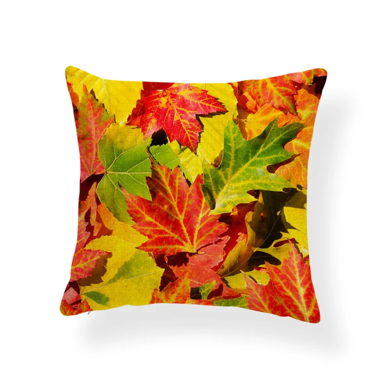 Осенняя Пальмовая Подушка с морской тематикой наволочка закат кленовый лист