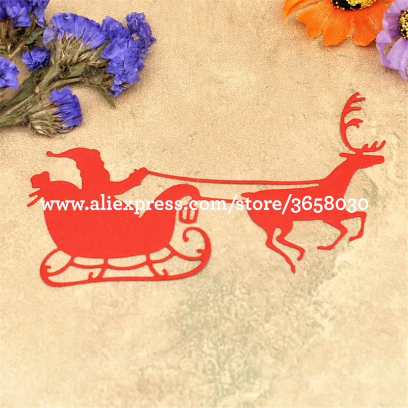 Рождественский олень сани Санта металла высечки умирает для DIY Скрапбукинг