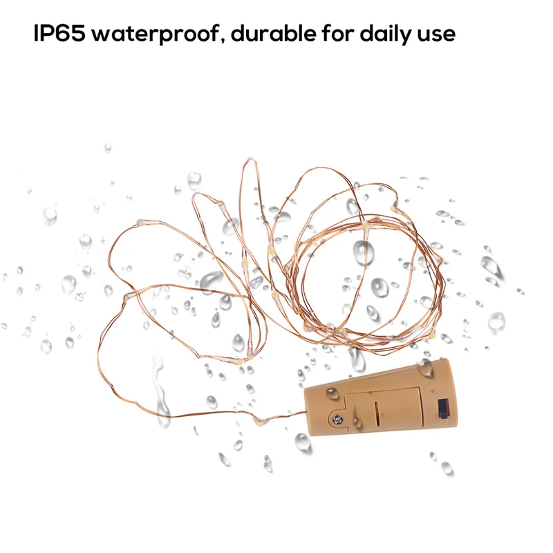 Гирлянда из медной проволоки с пробкой для бутылки 2 м/6 5 футов 20 светодиодный|copper