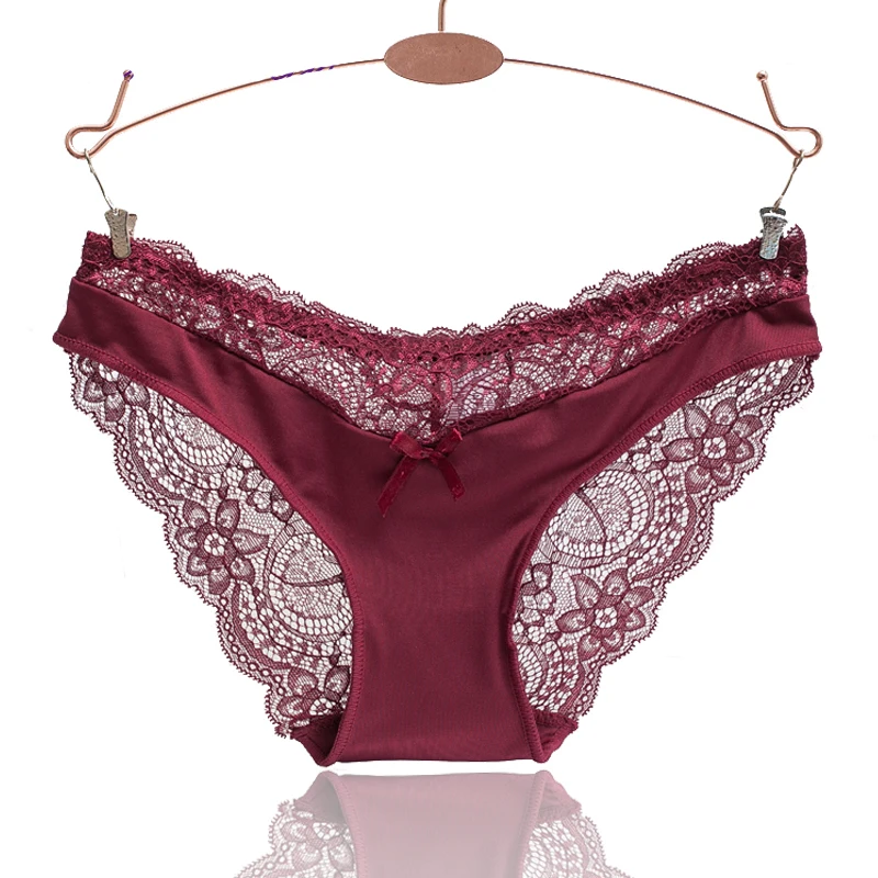 Новый бренд плюс размер женские сексуальные кружевные трусики бесшовные
