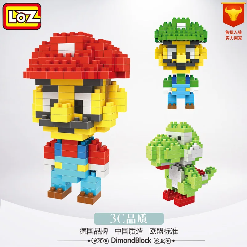 Горячая цена! Конструктор Супер Марио фигура Йоши 3d блоки сделай сам|diy bricks|loz blocks