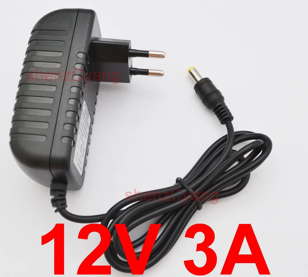 1 шт 12V 500mA 12V 1A 12V 1.5A 12V 2A 12V 2.5A 12V 3A AC 100 V-240 V конвертер адаптер Питание ЕС Штекер 5,5 мм x 2,1-2,5 мм