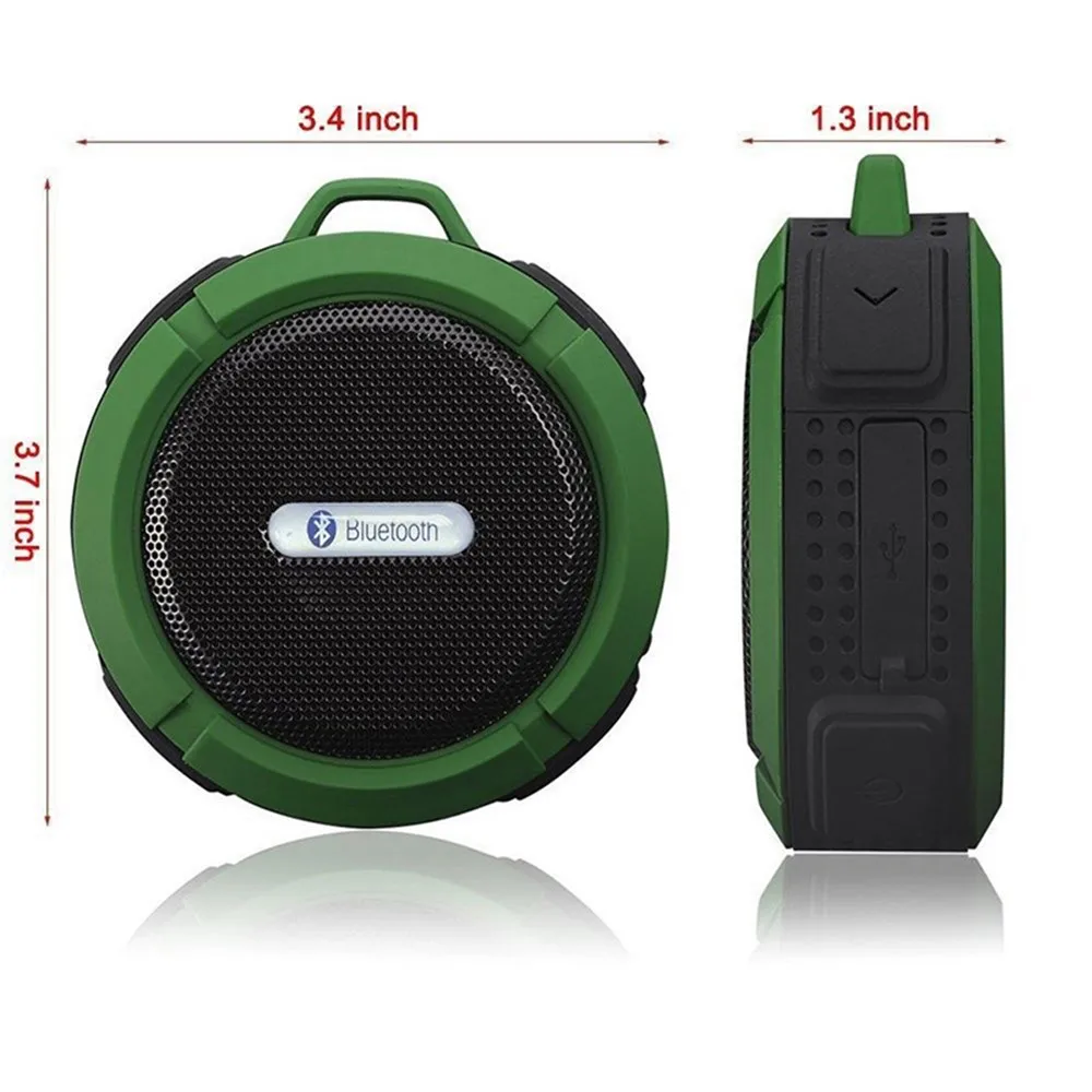 Портативная колонка, Мини Bluetooth динамик, водонепроницаемый, для улицы, душ, звуковая коробка, беспроводной автомобильный сабвуфер, Громкий динамик для телефона, компьютера