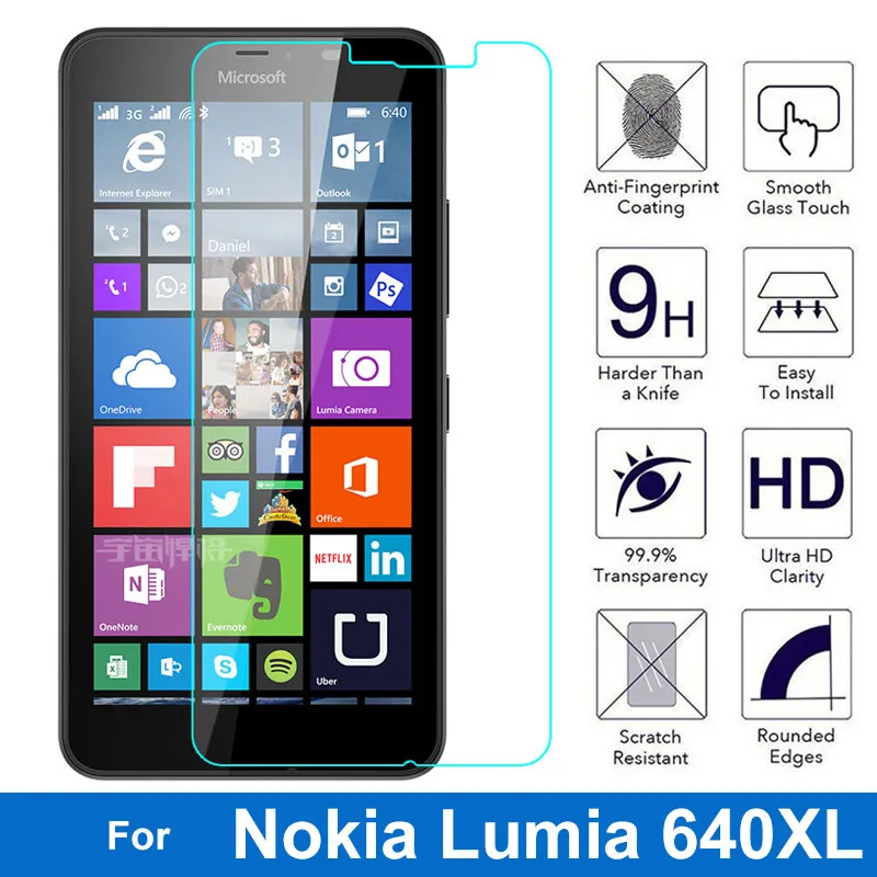 0,26 мм ультратонкая Премиум Защитная пленка из закаленного стекла для Nokia microsoft Lumia 640 XL 640XL N640XL Dual Sim