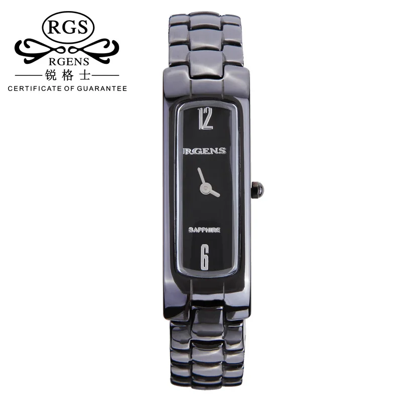 Повседневные женские кварцевые часы 100% Керамика черный белый цвет роскошные