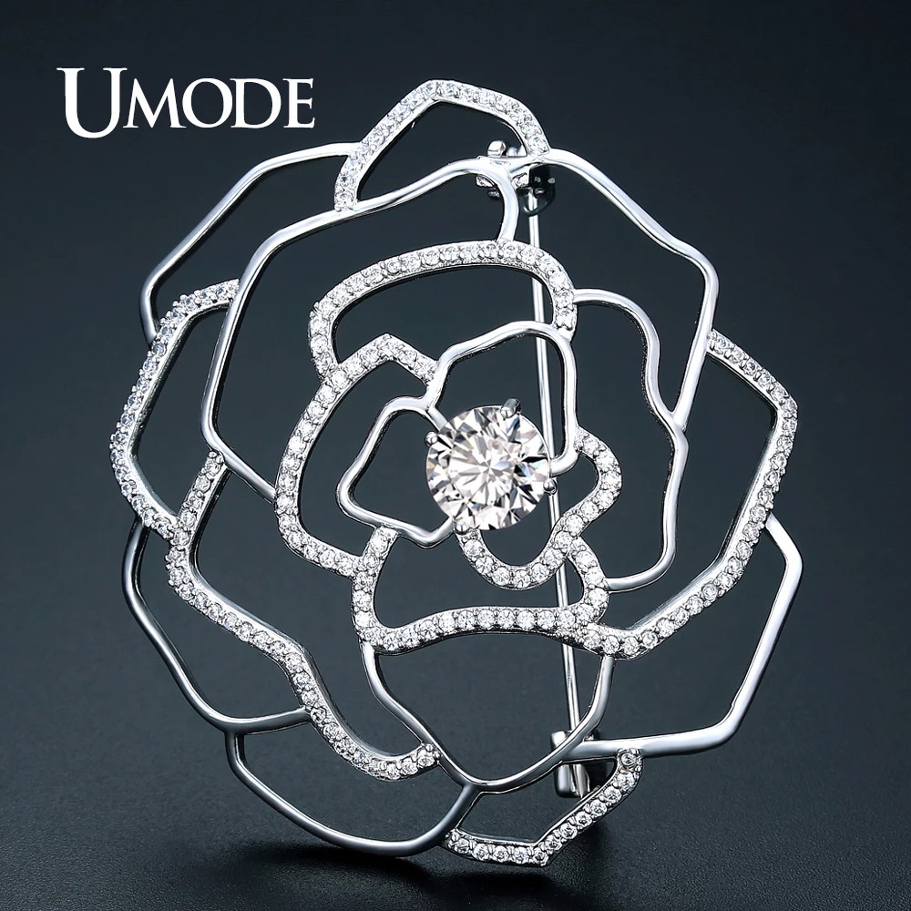 UMODE новые модные ювелирные изделия полые цветы большие броши для женщин
