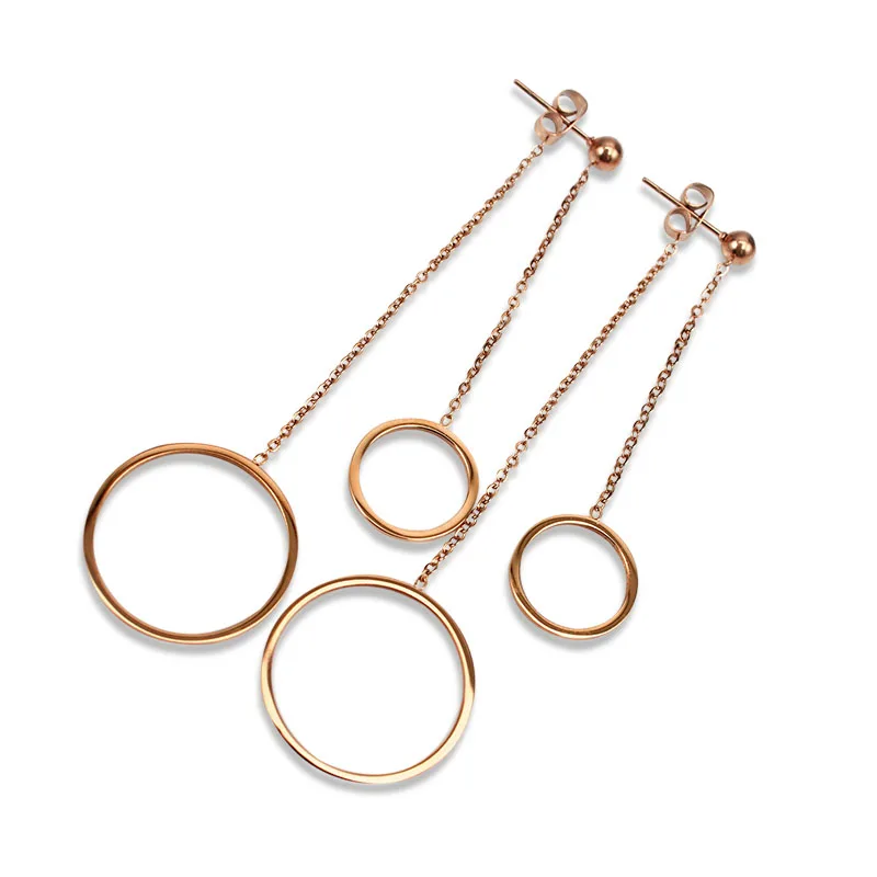 2017 Круглый Круг Мода Серьги новые длинные Длинные Висячие серьги для женщин