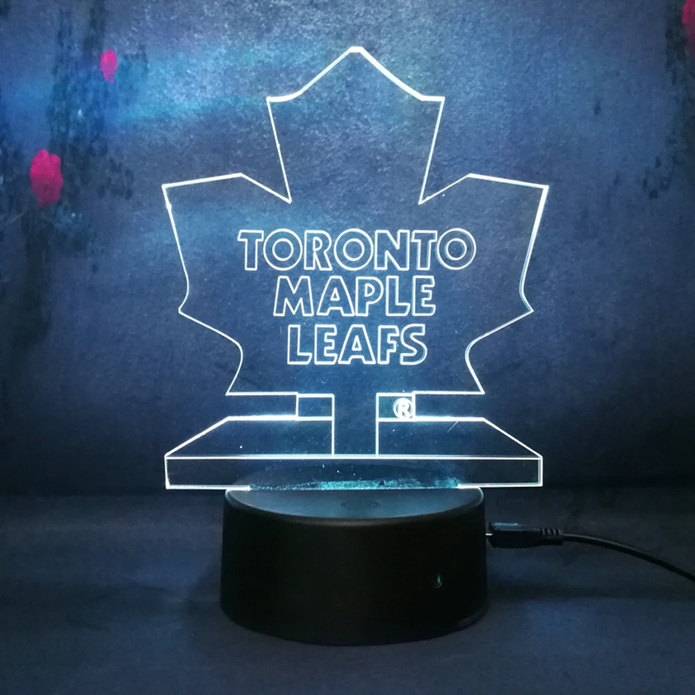 NHL Ice Hockey Toronto Maple Leafs LED Neon Light Sign home decor crafts 7colors changing Night Home Decoration | Освещение