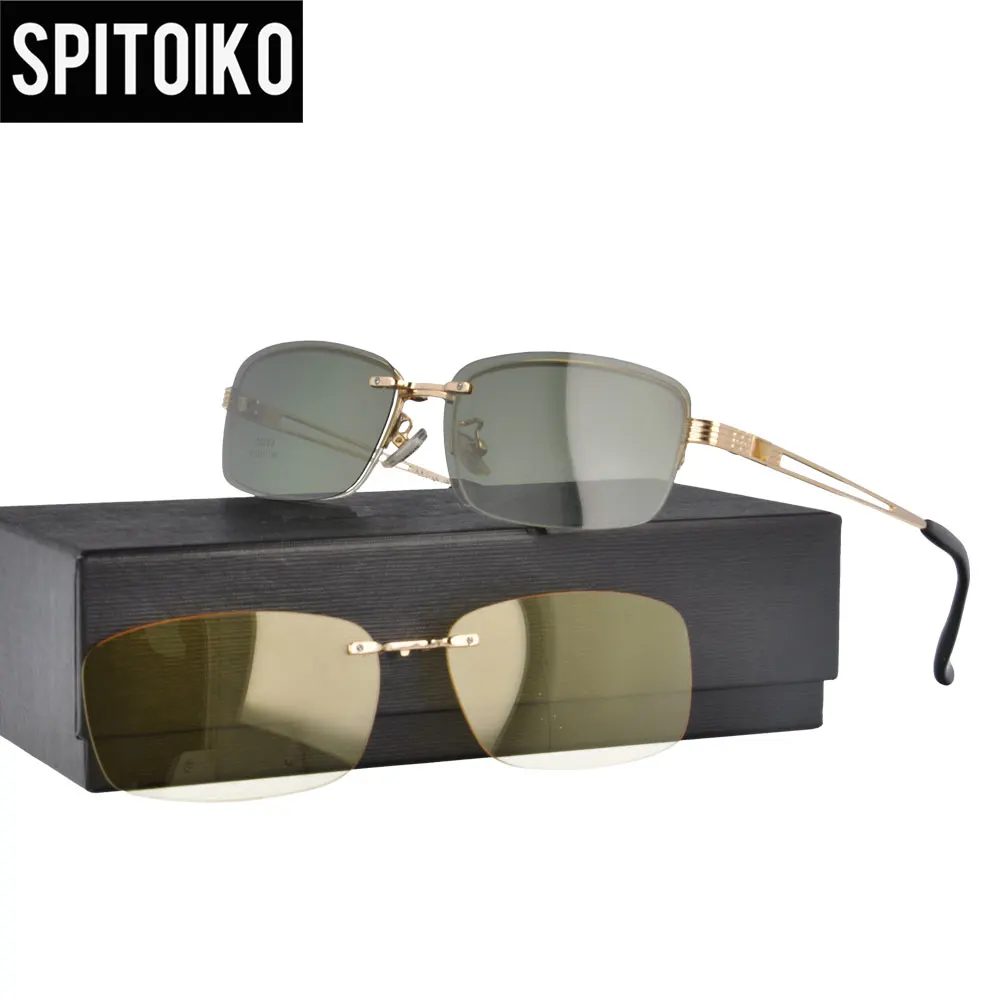 

Fashional Polarized Sunglasses Men Double Lens Eyeglasses Clip On Night Vision Glasses Sunshades Eyewear S9203