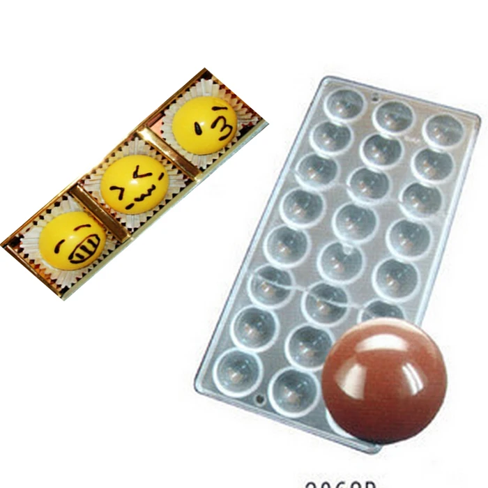 Полупрозрачная круглая форма из поликарбоната для шоколада|polycarbonate chocolate