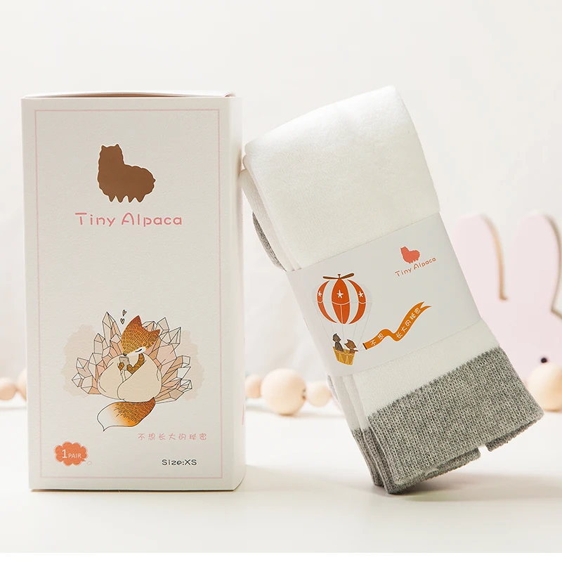 Новинка 2017 года осень Колготки с мультипликационным принтом лисы для маленьких