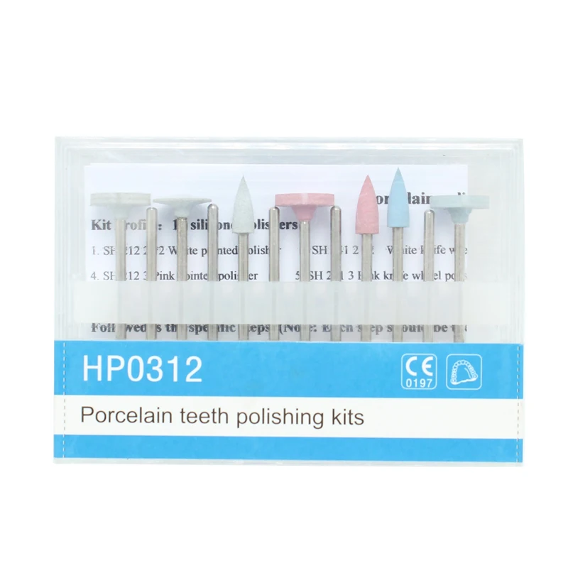 Бесплатная доставка 12 шт./компл. HP0312 фарфоровые зубы Полировка комплект