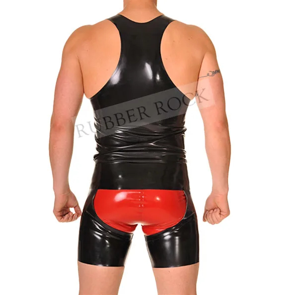 Мини шорты без шнурков из латексной резины (без трусов и трусов)|Боксеры| |