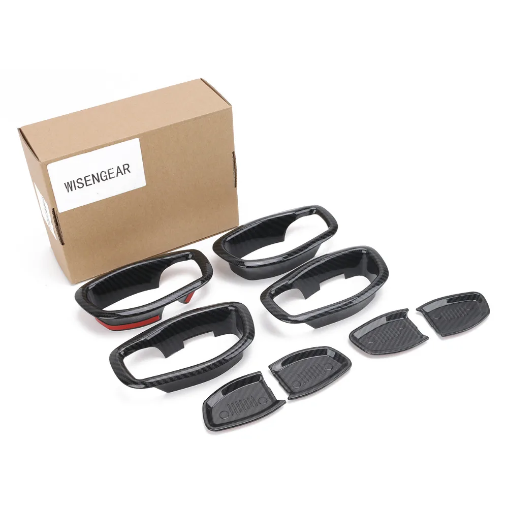 WISENGEAR 1 комплект дверная внутренняя окантовка ручки отделка для Jeep Renegade 2015 2016 2017