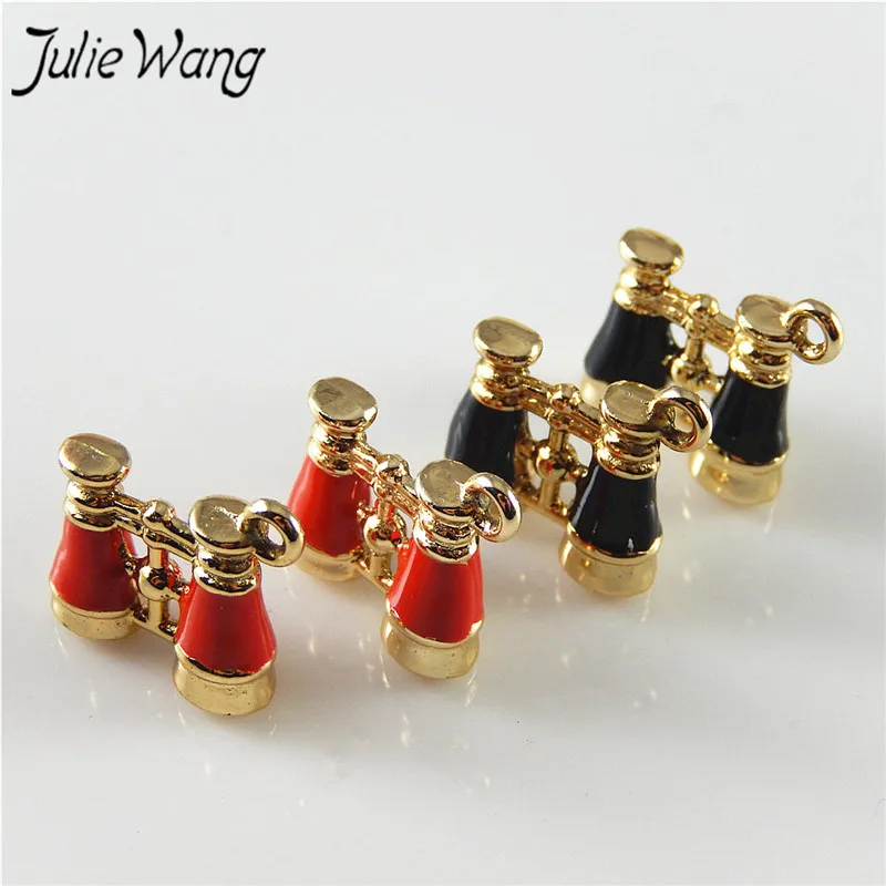 Julie Wang 10 шт. черный красный золотой цвет милый мини телескоп в форме стерлингового