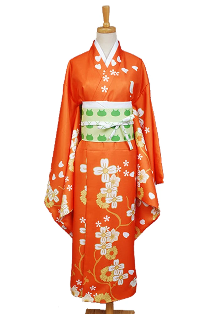 Супер данганронпа 2 хийоко кимоно Сайондзи костюм полный комплект платье Чонсам