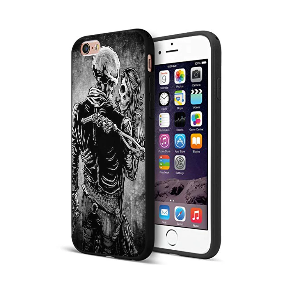 12699 Черный чехол ТПУ для iphone 5 5s se 6 6s 7 8 plus x 10 чехол силиконовый чехол для iphone XR XS 11 pro MAX чехол череп ворона цветок - Цвет: 12699