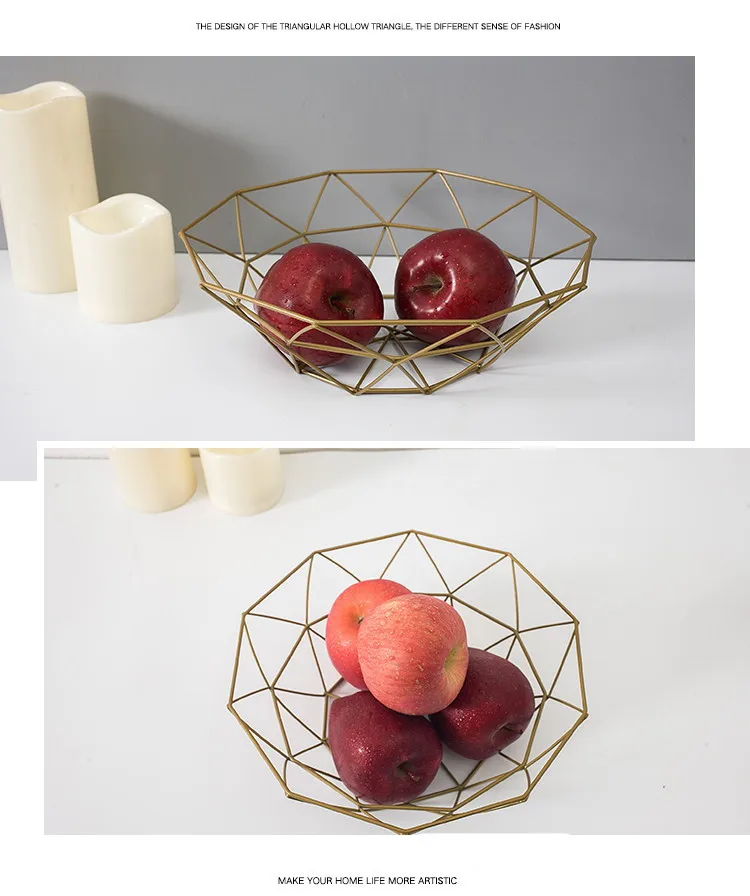 Zakka креативная железная корзина для фруктов тарелка фруктовых закусок миска