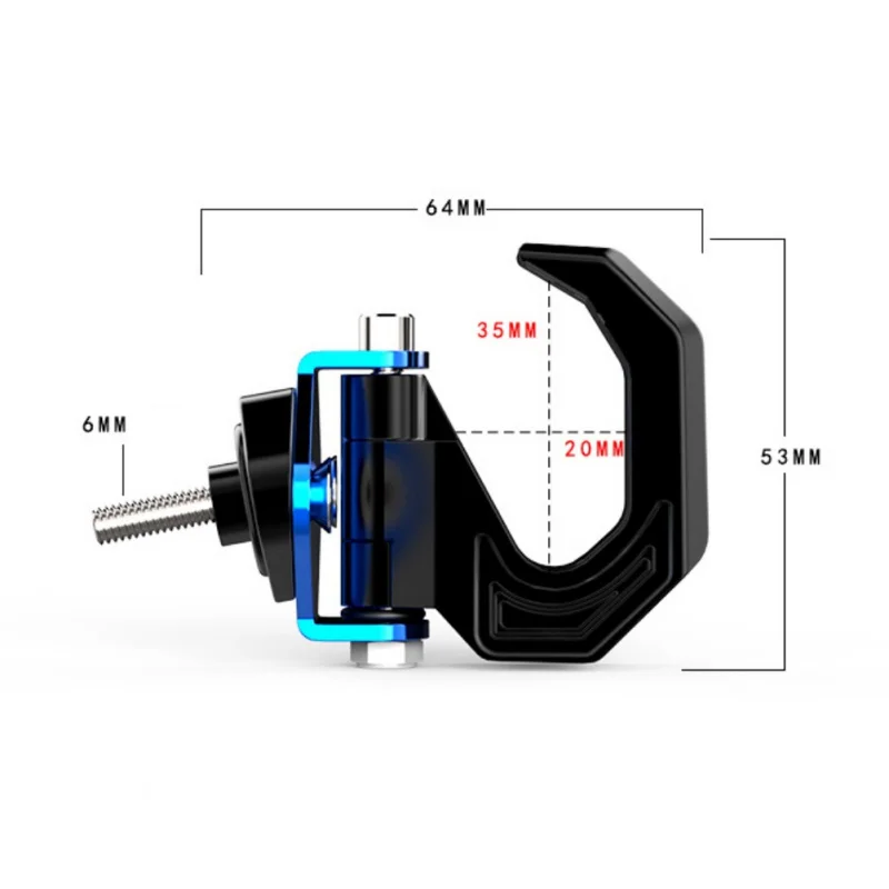 Двойной крючок из алюминиевого сплава для мотоциклетного шлема держатель
