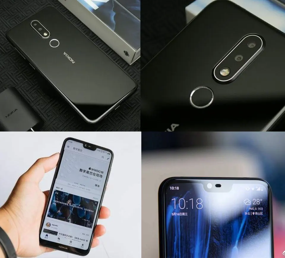 Мобильный телефон Nokia X6 с глобальной ПЗУ, 6 ГБ, 64 ГБ, 5,8 дюйма, 18:9 FHD, Восьмиядерный процессор Snapdragon 636, 3060 мАч, Мп+ Мп камера, отпечаток пальца