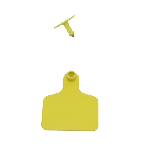 Yellow 100 шт., бирка для животных, без слов, икры, бирка для ушей, применяется для свиньи, рогатый скот, овцы, инструменты для кормления животных, 75 мм x 60 мм - Цвет: Yellow