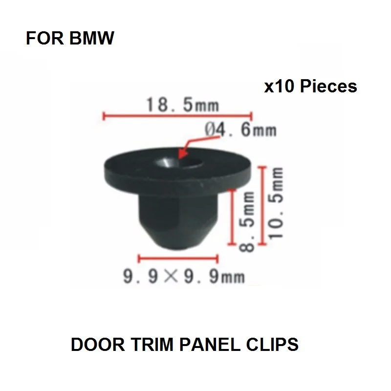 

x10 Auto Car Door trim Panel Clips For BMW Plastic nut Car Nylon Clip New