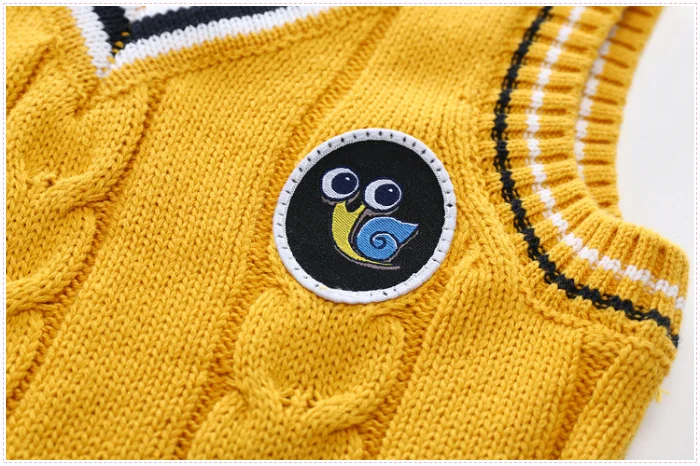 Детская одежда для детей 1-11 лет; свитер; жилет; roupas infantis; Одежда для мальчиков в школьном стиле; вязаные жилеты с круглым вырезом; жилеты для девочек