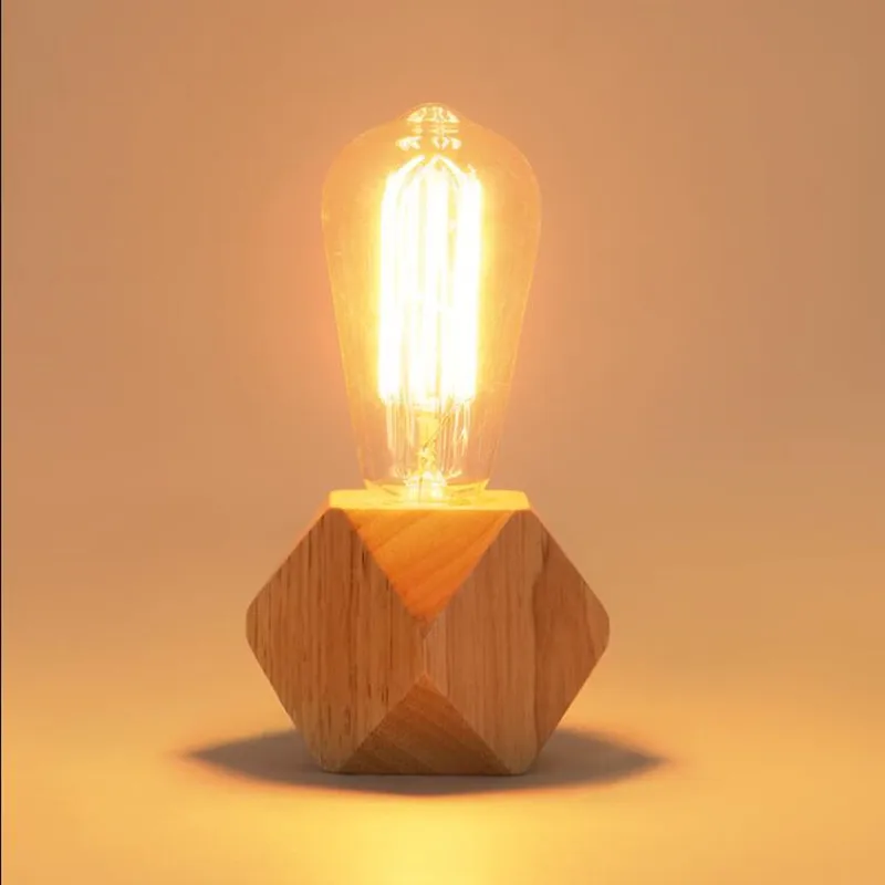 

Modern Table Lamp LED Restoring Ancient Ways Wood Desk Light Indoor Lighting Desk Bed Room Office Table Lamp~
