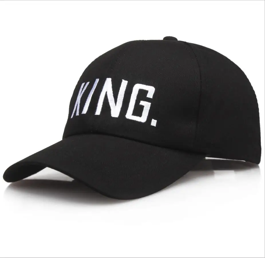 KING QUEEN Бейсбол кепки Snapback для мужчин женщин козырек s папа кость белый черный пара