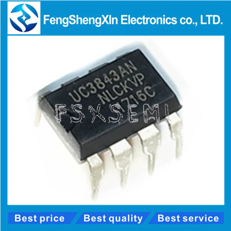 10 шт./лот новинка UC3843AN UC3843A ШИМ контроллер в режиме тока IC UC3843 DIP 8|pwm controller|ic controller |