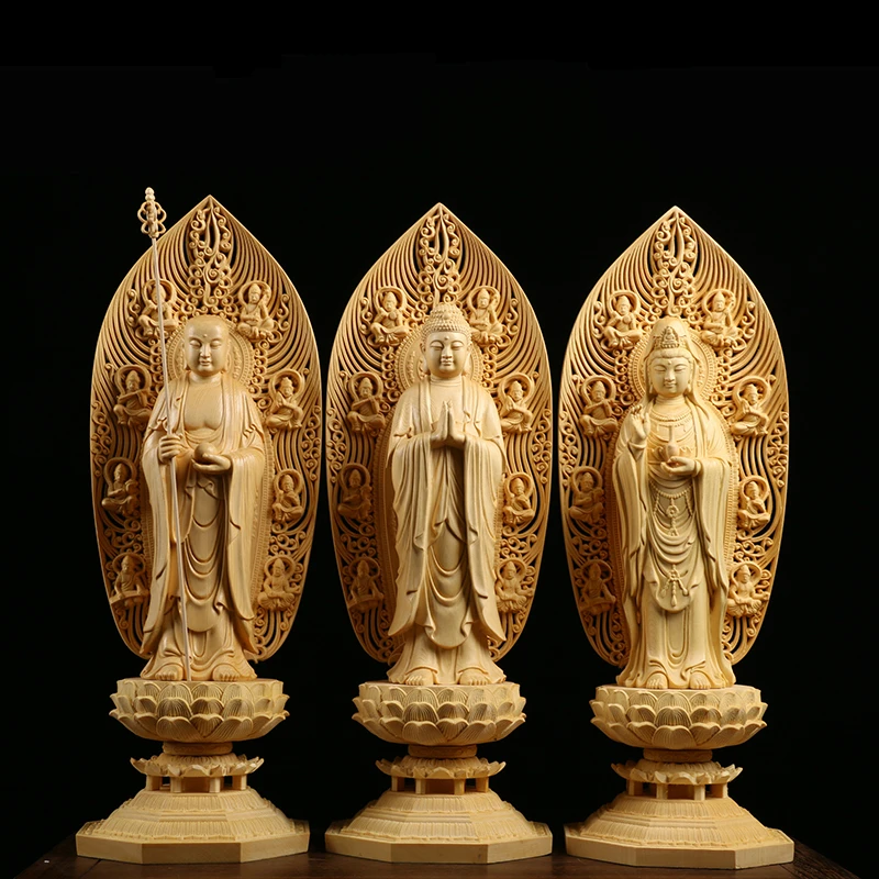 Деревянный Будда богиня Hinoki Bouddha фигурки Гуаньинь дух Статуэтка домашний декор на день рождение, буде estatua s для дома
