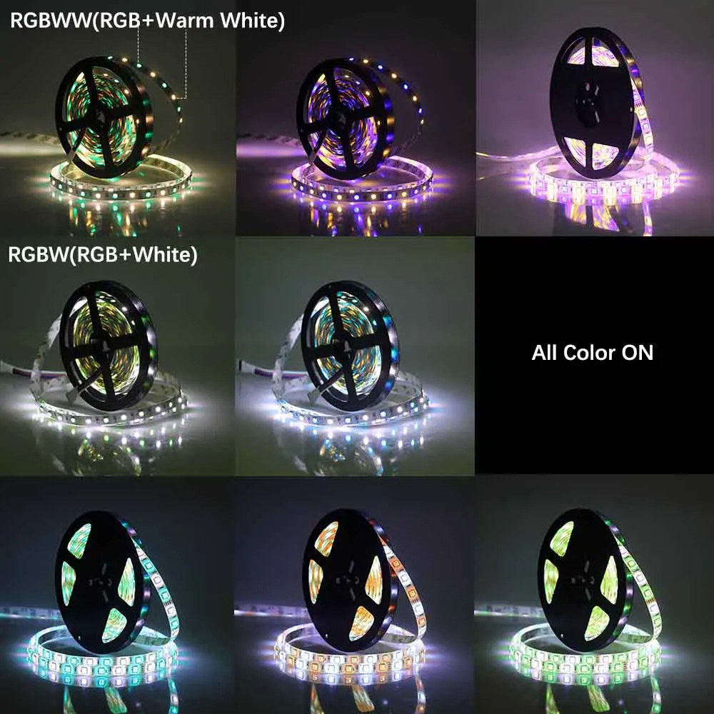 DC12V светодиодный полосы 5050 RGBW/RGBWW с мини 3Key RGBW контроллер 5PIN гибкие света RGB W/WW|5050 led