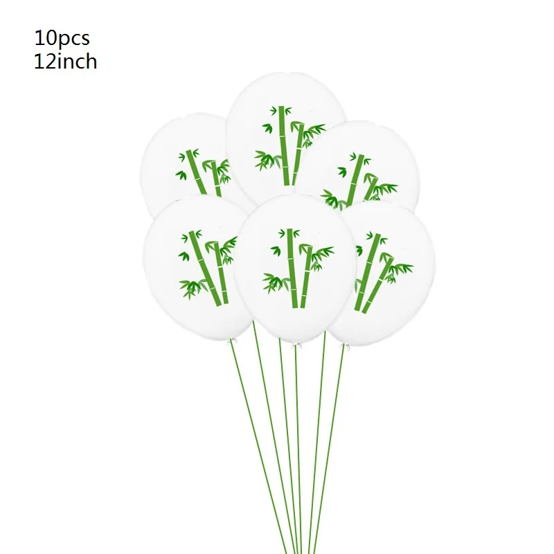 10pcs bamboo balloon Мультяшные воздушные шары из фольги с пандой, воздушные гелиевые воздушные шары для вечеринки в честь Дня Рождения, аксессуары для детского душа, детские игрушки - Цвет: 10pcs bamboo balloon