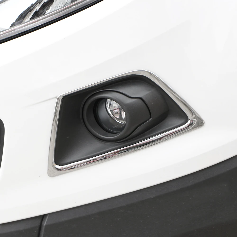 Аксессуары 2 шт./компл. подходит для FORD ECOSPORT 2013 передний бампер хром туман светильник накладка круглая наклейка на крышку