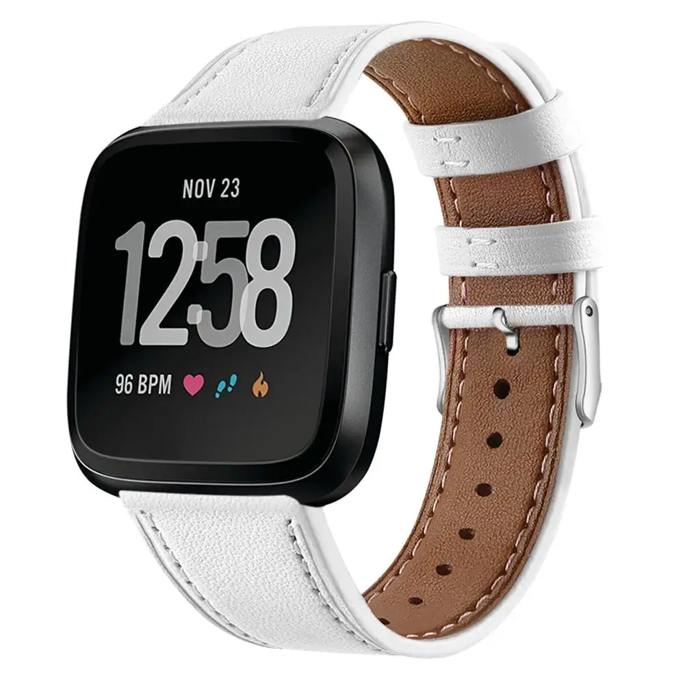 Новые кожаные часы ремешок для Fit Bit Versa сменный Браслет Fitbit Смарт повязки на
